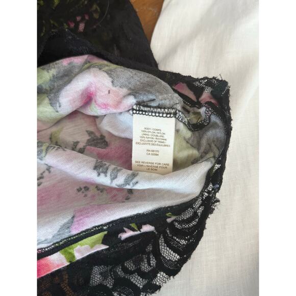 Free People Black Lace Floral Mini Skirt S Coquette Cottagecore Whimsygoth Y2K - Picture 8 of 8